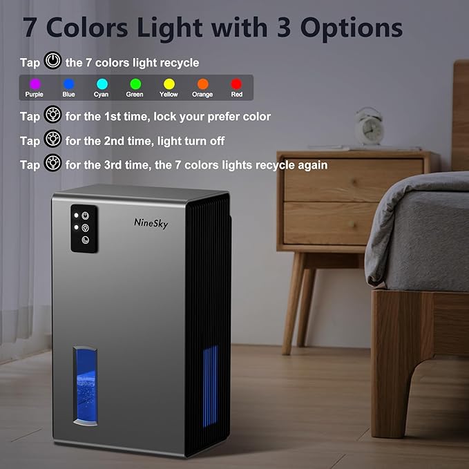 NineSky Dehumidifiers for Home, 1000 Sq.Ft Dehumidifier - Image 4