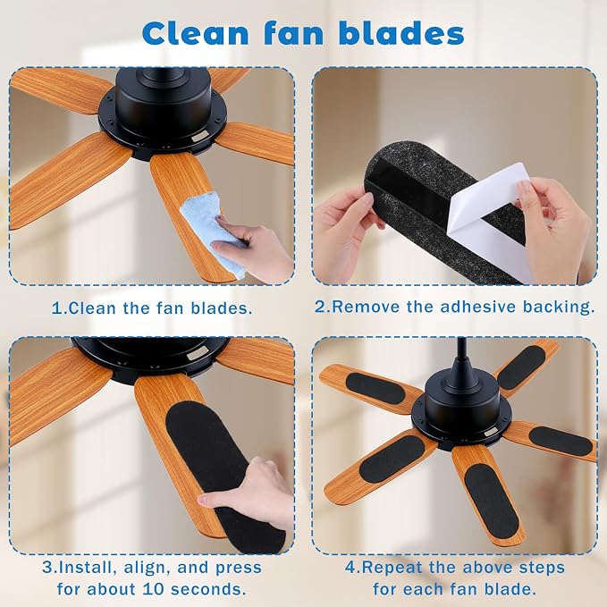 5pcs Activated Coconut Shell Carbon Ceiling Fan Air Purifier Pads, Ceiling Fan - Image 5
