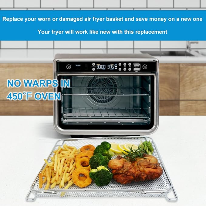 2PCS Air Fryer Stainless Steel Oven Basket - Image 6