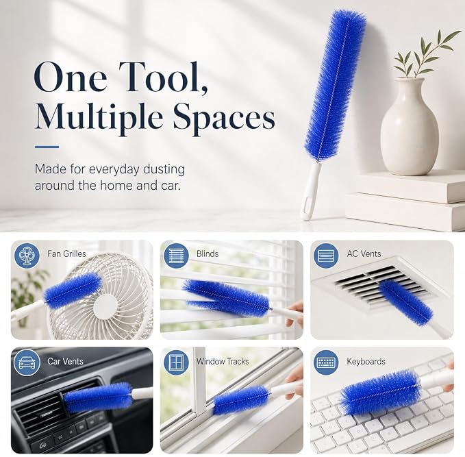 90° Flexible Ceiling & Fan Dust Magnet, Bendable Microfiber Head, Fan Cleaning - Image 5