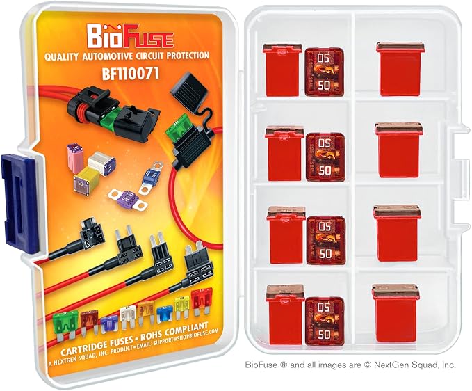 50A Low Profile JCASE 12-Piece Cartridge Fuse Assortment. Fits Most: Nissan - Image 3