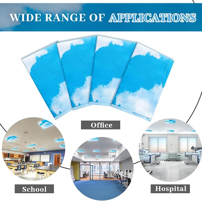 VIHOSE 4 Pcs 2 x 2 Feet Fluorescent Light Covers - Image 4