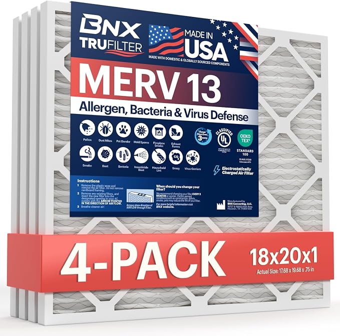 BNX TruFilter 18x20x1 Air Filter MERV 13 by BNX