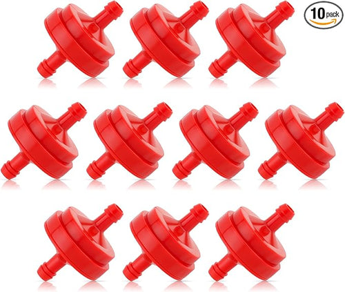 10 Pack Lawn Mower 1/4 Inch Inline Gas Fuel Filter by CARBBIA