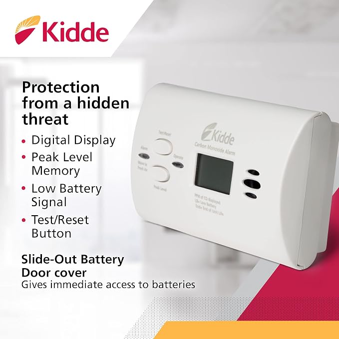 Kidde Carbon Monoxide Detector, AA Battery Powered CO Alarm - Image 2