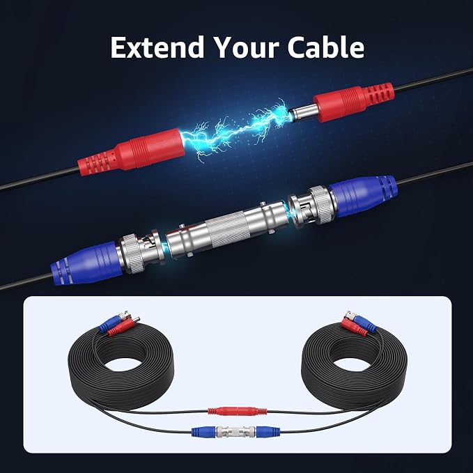 ANNKE 4 Pack 30M/100ft All-in-One Video Power Cables, BNC Extension - Image 5