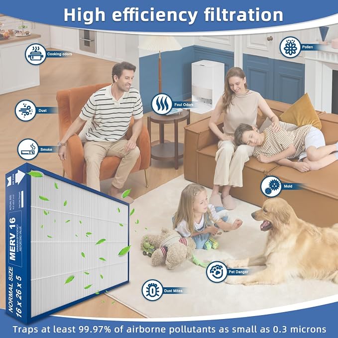 16x26x5 MERV16 Replacement Filter Compatible - Image 5