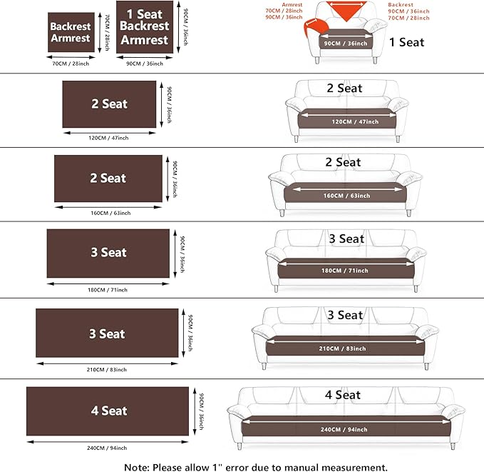 Velvet Couch Cover, Plush Sectional Sofa Cover Washable, Anti Slip Sofa Slipcover for Loveseat, Furniture Protector Covers for Pets & Kids(1PC, Dark Brown, 35.4"×47.2", Loveseat)