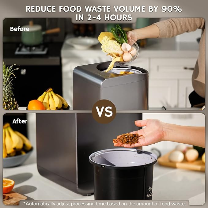 Airthereal Revive Electric Kitchen Composter, SHARKSDEN Tri-Blade, Turn Food - Image 2