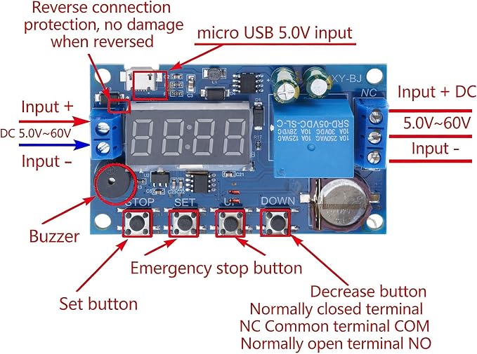 Timer Module with 5-Time Setting and Buzzer - Image 3