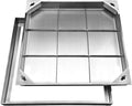24x24x2.4 inch All Stainless Steel Manhole Cover and Frame, Recessed Square by NATOTELADrainageSpecialist