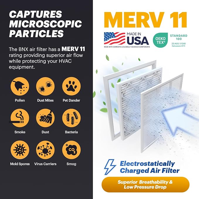 BNX TruFilter 24x24x1 Air Filter MERV 11 - Image 3