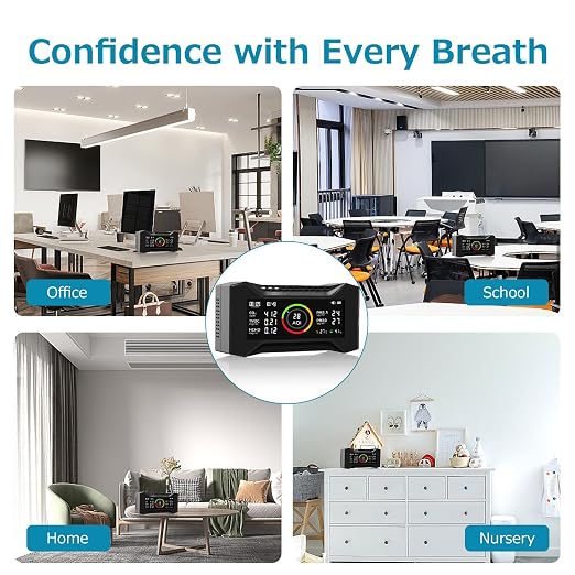 Air Quality Monitor Indoor, Simbow CF-20 8-in-1 CO2 Monitor Air Quality Tester - Image 9