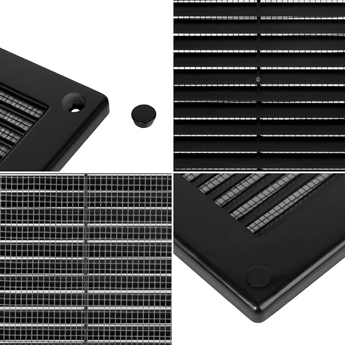 6 x 6 Inch Black Air Vent Cover – Plastic Square Air Vent Grill Cover - Image 7