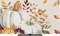 Thanksgiving Pumpkin Fall Orange Maple Leaf Watercolor Indoor TV Cover by Unknown