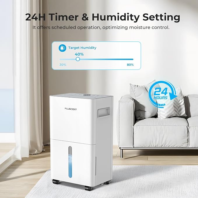 1500 Sq.ft Dehumidifier for Basement, PLUSCENT Max 21 Pint/Day Dehumidifiers - Image 4