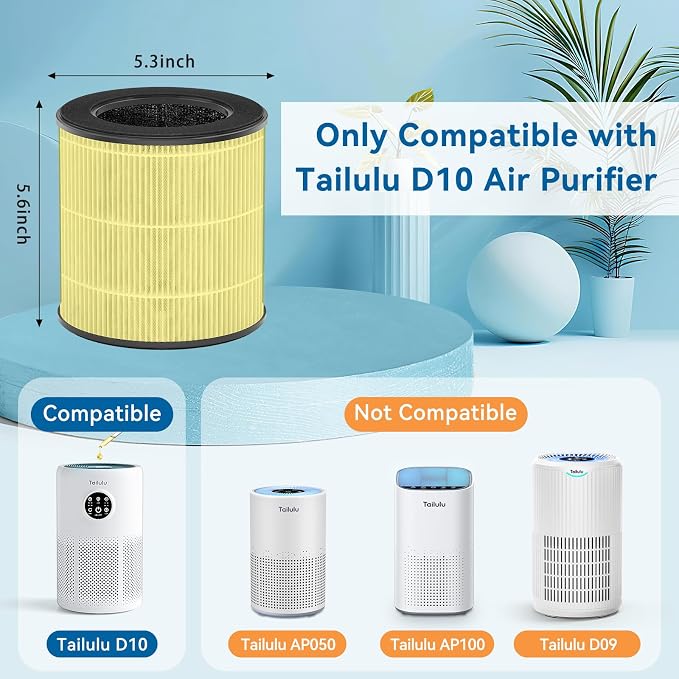 Tailulu D10 Replacement Filter, Air Purifier Filter - Image 5