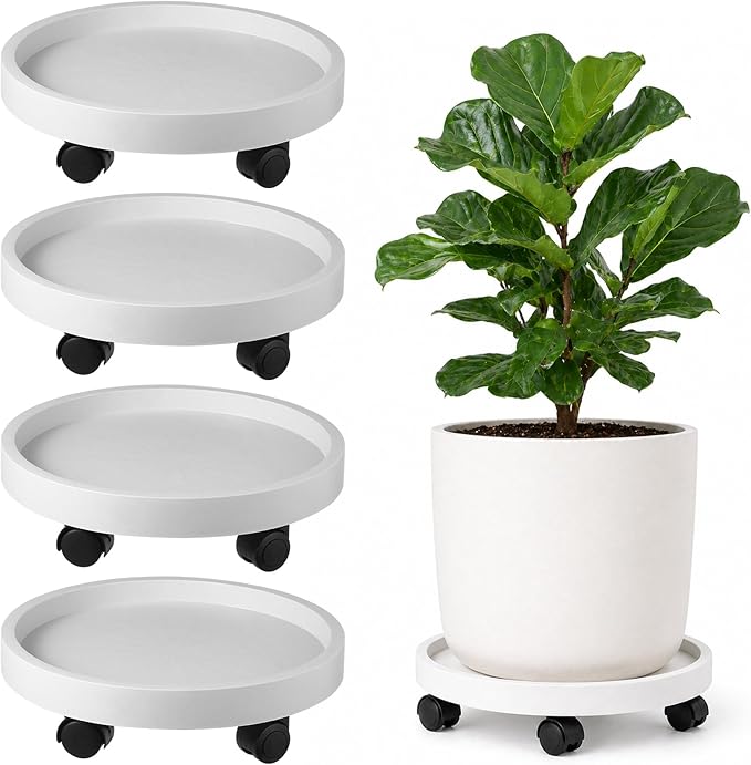 4 Pack 13 Inch Plant Caddy by Planterhoma