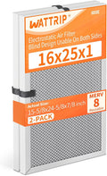 2-Pack 16x25x1 MERV 8 Reusable & Washable Electrostatic Air Filters by BreatheSmartLiveClean
