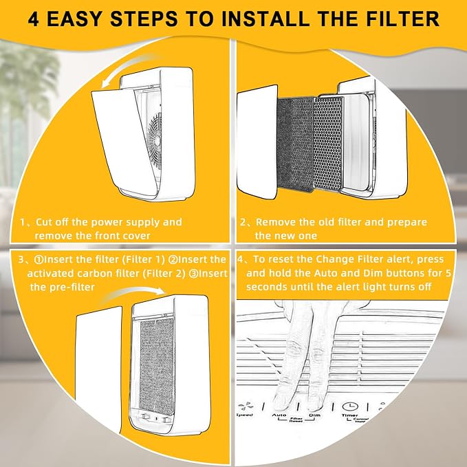 10-Pack Amboseli Replacement Filters Compatible 3000 Air Purifi-er, 3000Pro Air - Image 6