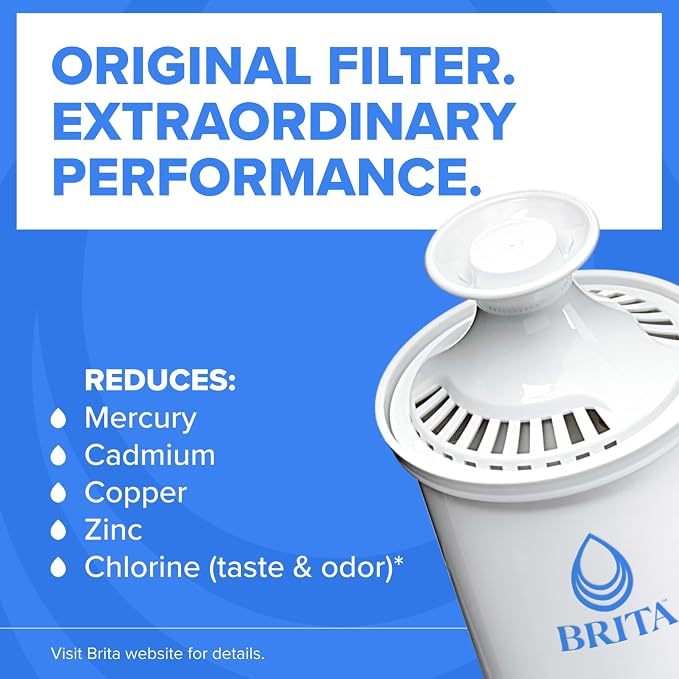 Brita Standard Water Filter for Pitchers and Dispensers, Cadmium and Mercury - Image 2