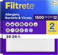 Filtrete 24x24x1 Air Filter, MERV 12, MPR 1500, Bacteria & Viruses, 3-Month AC by Unknown