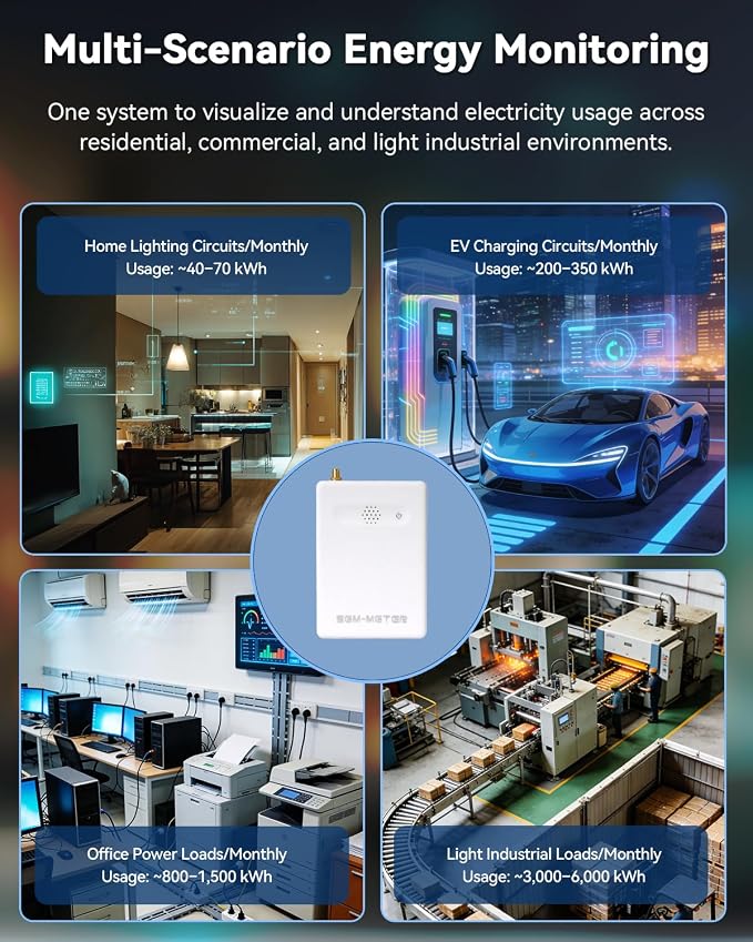 Smart Home Energy Monitor with 16 50A Circuit Level Sensors, Real-Time Power - Image 5