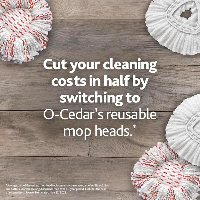 O-Cedar EasyWring Deep Clean Refill | 40% More Cleaning Power | Microfiber Mop - Image 7