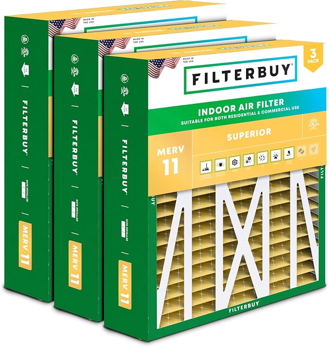 Filterbuy 17.5x21x5 Air Filter MERV 11 Superior Pet & Allergy Defense, by Filterbuy