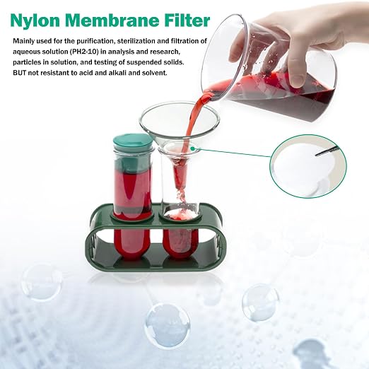 Xin Tester 100 Pieces Nylon Disc Membrane Filters, 50 mm Diameter, 0.45µm Pore - Image 2