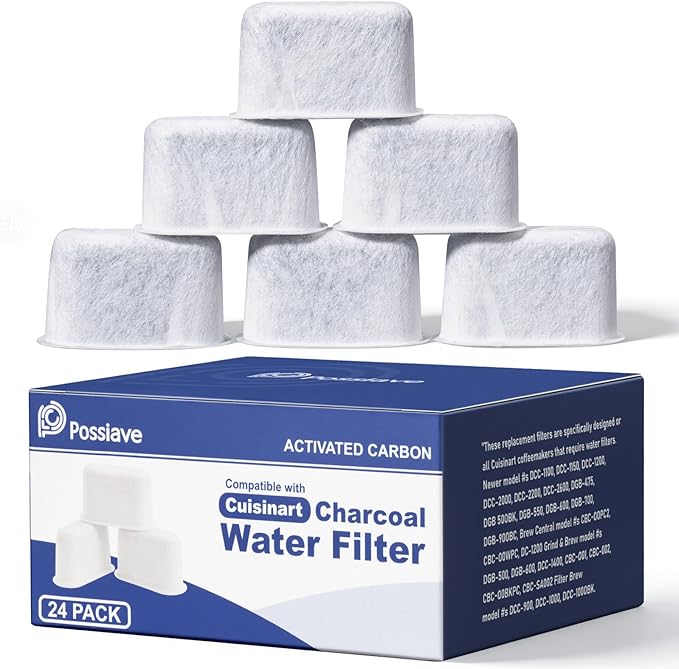 Possiave Replacement Charcoal Water Filters -Removes Chlorine, and others by Possiave
