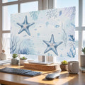Sea Blue Starfish Coral Indoor TV Cover, Elastic TV Screen Protector Coastal by Unknown