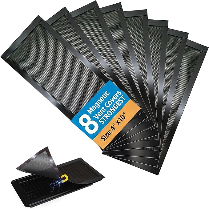 Magnetic Floor Vent Covers – 8 Pack Register Vent Filters Covers by Fimeezeal