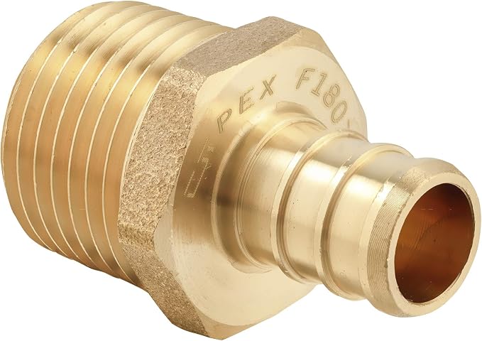 50-Pack EFIELD Pex Barb Crimp Brass Fittings 1/2 inch x 1/2 inch Male NPT by EFIELDPEXTUBING