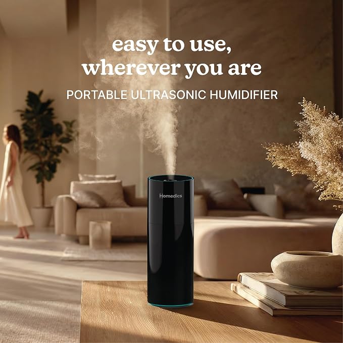 Homedics Portable Humidifier – Small Ultrasonic Cool Mist Humidifier - Image 2