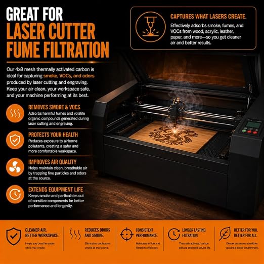 Activated Carbon for 3D Printers & Laser Engravers | Filter Media 55 Pounds - Image 6