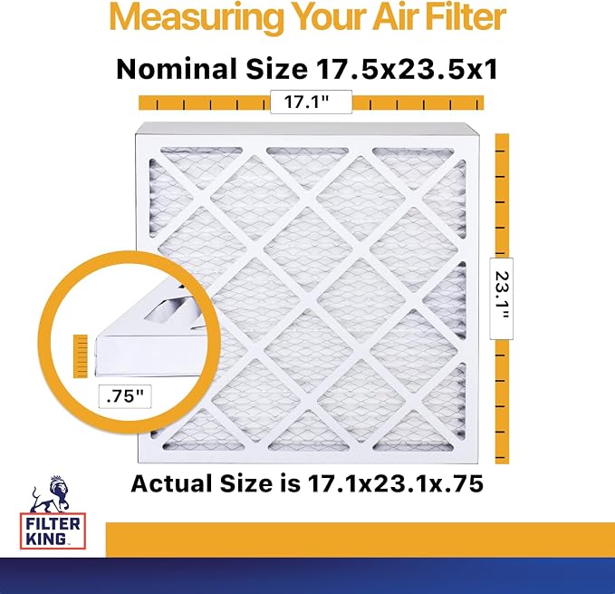 Filter King 17.5x23.5x1 Air Filter | 6-PACK | MERV 13 HVAC Pleated A/C Furnace - Image 2