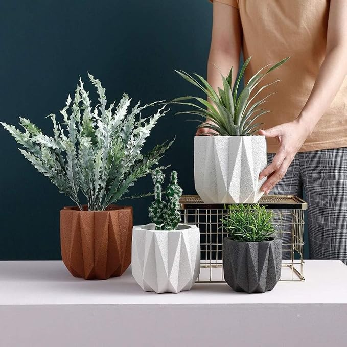 Outdoor Succulent Plantpot Cactus Plant Container Cement Flowerpot Container - Image 2