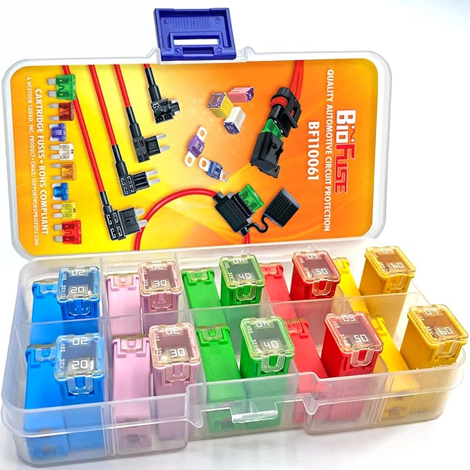 JCASE 20-Piece Cartridge Fuse Assortment 20A 30A 40A 50A 60A. Fits Most: Nissan - Image 2