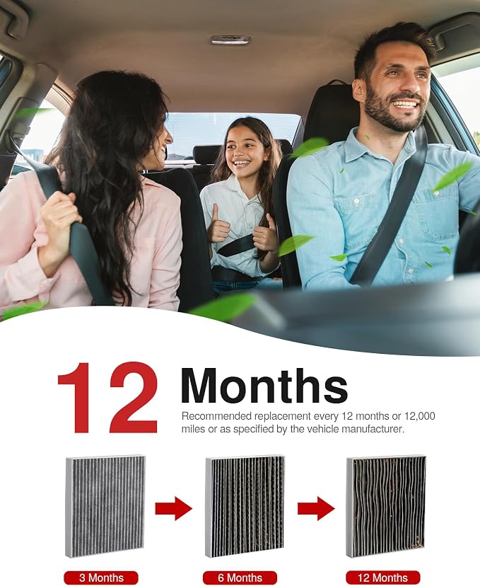 Puroma Cabin Air Filter with Activated Carbon, Compatible with CF12160 - Image 5