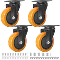 Finnhomy 4” Inch Swivel Casters Wheels Set of 4 Plate Casters Heavy Duty by Finnhomy