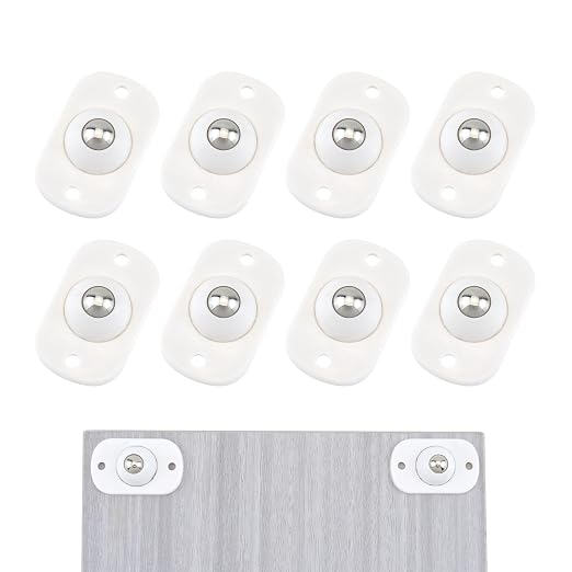 Quacc 8 PCS Self Adhesive Caster Wheels Appliance 360° Swivel Glide Smoothly by Quacc