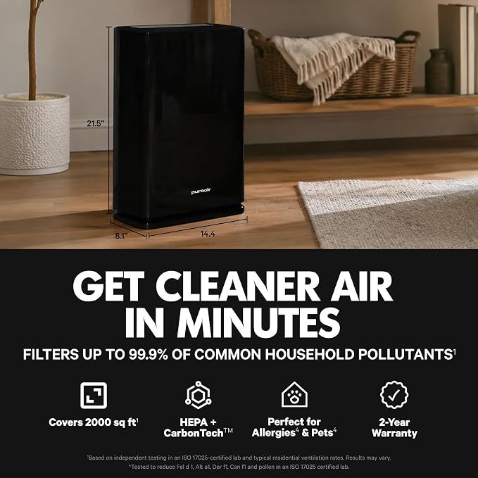 PuroAir 400 HEPA Air Purifier Large Room Air Cleaner up to 2, 000 Ft² - Image 2