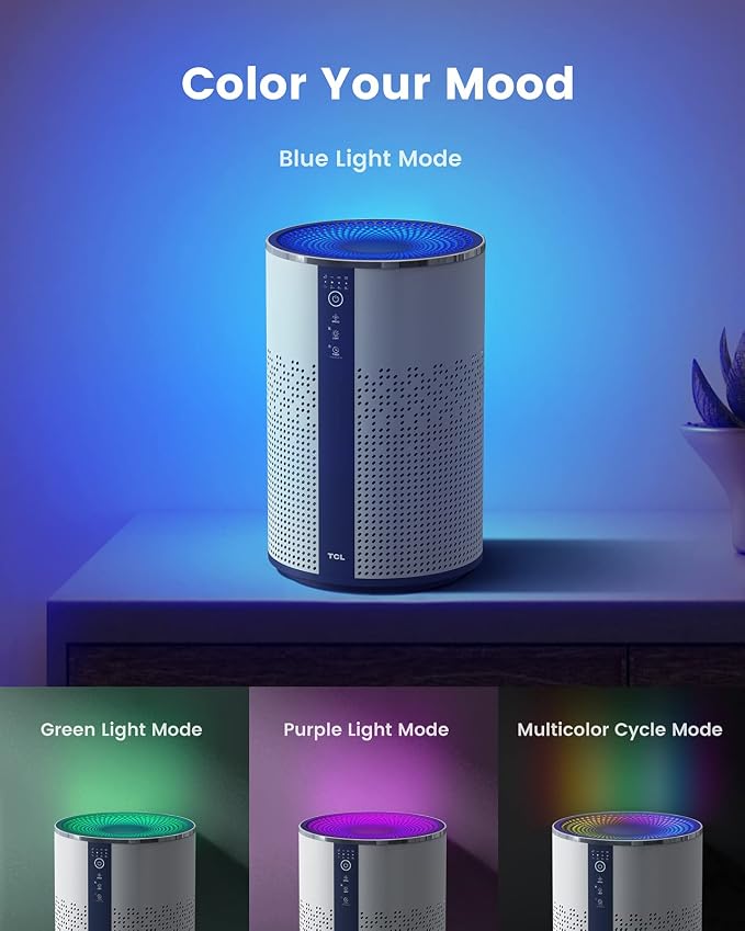 TCL Air Purifier for Home Room Bedroom, Smart WiFi Alexa Control, True H13 HEPA - Image 7
