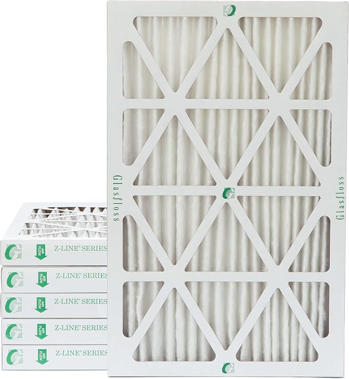 12x20x2 MERV 10 2" Inch Pleated Air Filters By Glasfloss. Box of 6. Actual by Glasfloss