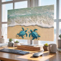 Blue Sea Turtle Summer Beach Indoor TV Cover, Elastic TV Screen Protector Teal by Unknown