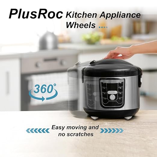 PlusRoc 8 Pack Self Adhesive Caster Wheels - Image 3