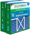 Filterbuy 20x22x5 Air Filter MERV 13 Optimal Smoke & Allergy Defense, Pleated by Filterbuy