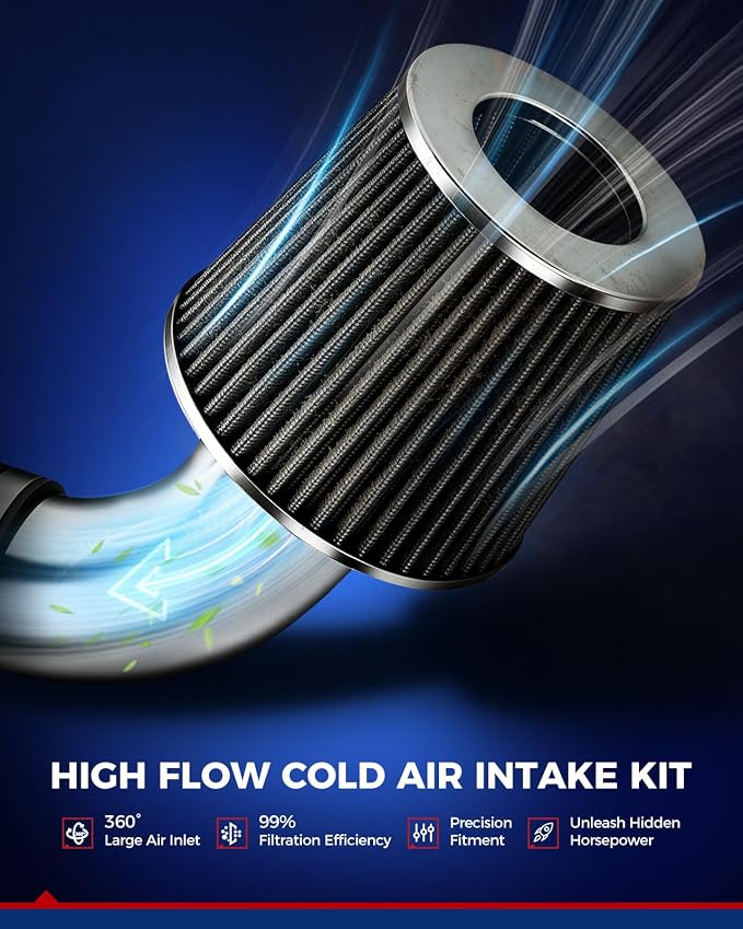 KAX 3 inch Cold Air Intake System Kit Compatible - Image 5