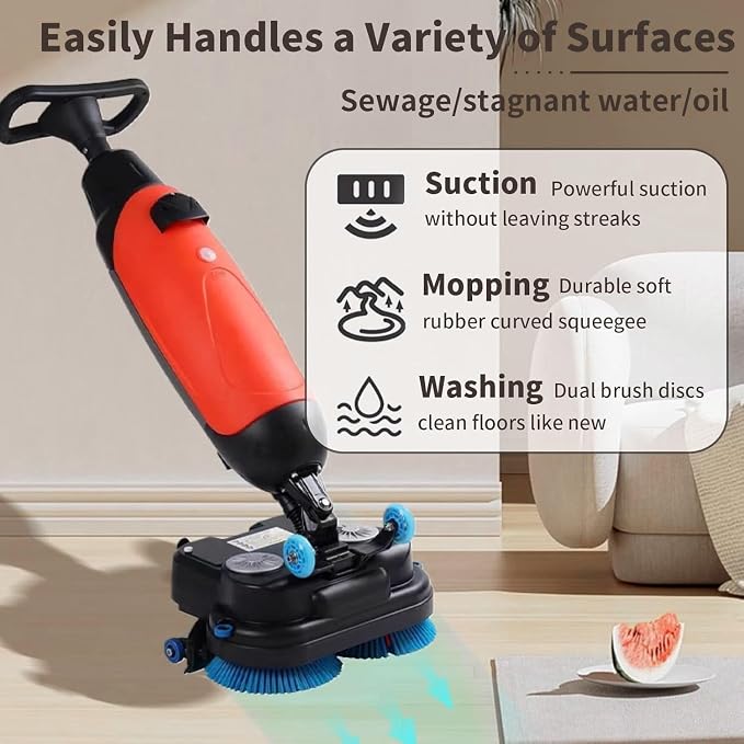 Rechargeable Floor Cleaner and Wet Dry Floor Machine, Dual-Brush Heads - Image 6